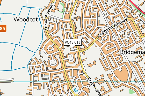 PO13 0TJ map - OS VectorMap District (Ordnance Survey) PO13 0TJ map - OS VectorMap District (Ordnance Survey)