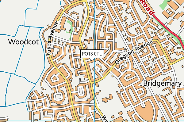 PO13 0TL map - OS VectorMap District (Ordnance Survey) PO13 0TL map - OS VectorMap District (Ordnance Survey)