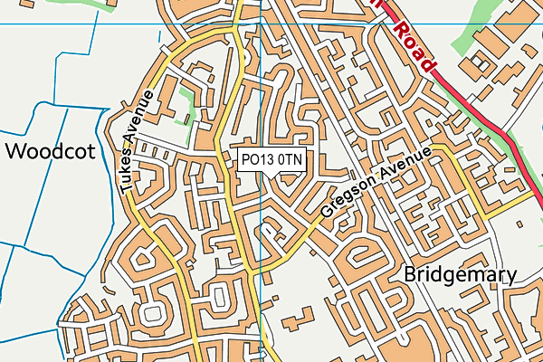 PO13 0TN map - OS VectorMap District (Ordnance Survey) PO13 0TN map - OS VectorMap District (Ordnance Survey)