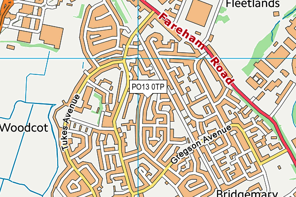 PO13 0TP map - OS VectorMap District (Ordnance Survey) PO13 0TP map - OS VectorMap District (Ordnance Survey)