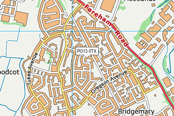 PO13 0TX map - OS VectorMap District (Ordnance Survey) PO13 0TX map - OS VectorMap District (Ordnance Survey)