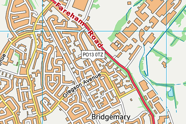 PO13 0TZ map - OS VectorMap District (Ordnance Survey) PO13 0TZ map - OS VectorMap District (Ordnance Survey)