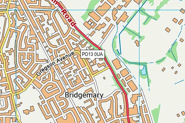 PO13 0UA map - OS VectorMap District (Ordnance Survey) PO13 0UA map - OS VectorMap District (Ordnance Survey)