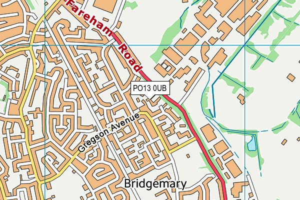 PO13 0UB map - OS VectorMap District (Ordnance Survey) PO13 0UB map - OS VectorMap District (Ordnance Survey)