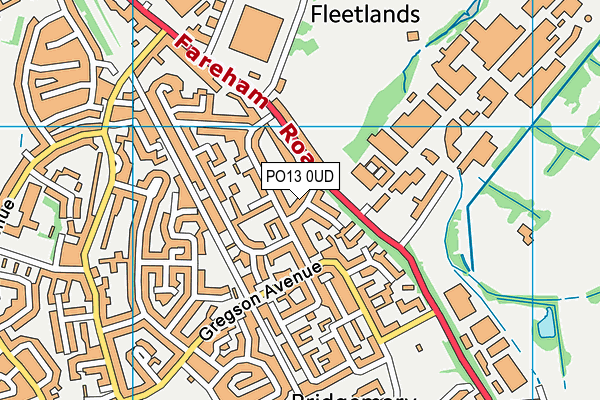 PO13 0UD map - OS VectorMap District (Ordnance Survey) PO13 0UD map - OS VectorMap District (Ordnance Survey)