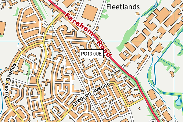PO13 0UE map - OS VectorMap District (Ordnance Survey) PO13 0UE map - OS VectorMap District (Ordnance Survey)