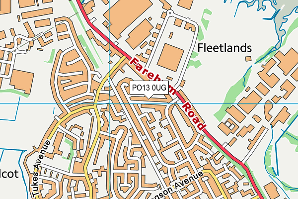 PO13 0UG map - OS VectorMap District (Ordnance Survey)