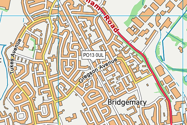 PO13 0UL map - OS VectorMap District (Ordnance Survey) PO13 0UL map - OS VectorMap District (Ordnance Survey)