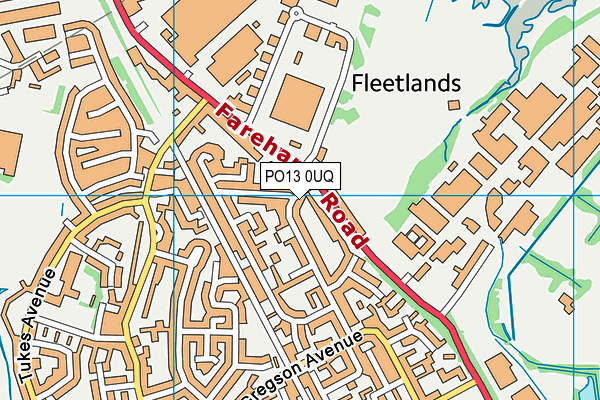 PO13 0UQ map - OS VectorMap District (Ordnance Survey) PO13 0UQ map - OS VectorMap District (Ordnance Survey)