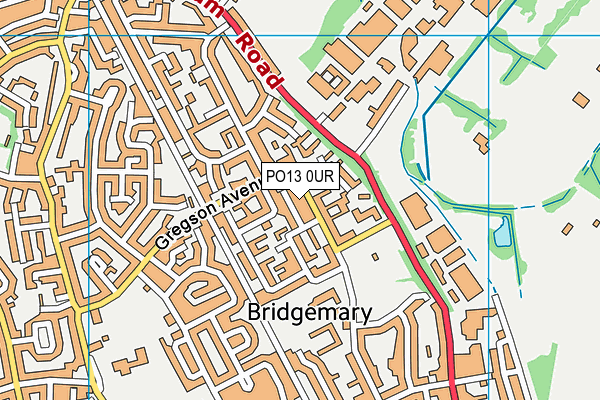 PO13 0UR map - OS VectorMap District (Ordnance Survey) PO13 0UR map - OS VectorMap District (Ordnance Survey)