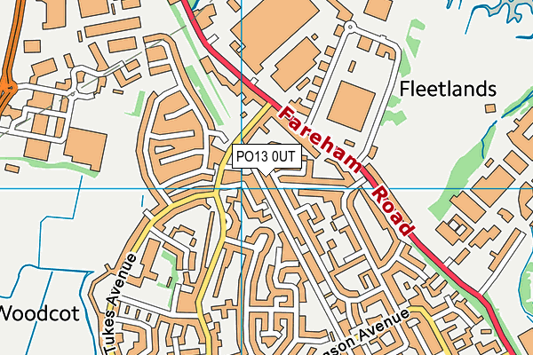 PO13 0UT map - OS VectorMap District (Ordnance Survey) PO13 0UT map - OS VectorMap District (Ordnance Survey)