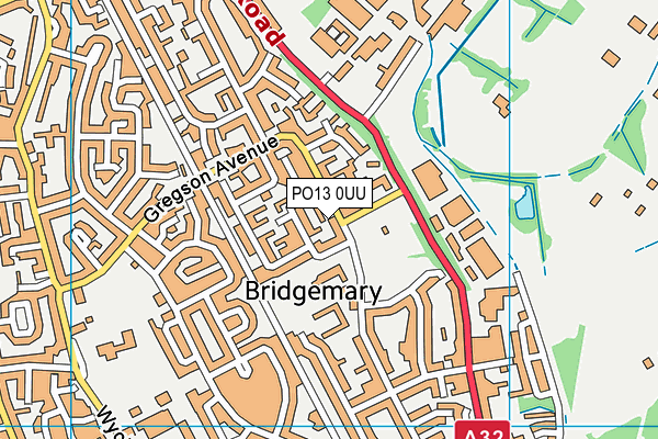 PO13 0UU map - OS VectorMap District (Ordnance Survey) PO13 0UU map - OS VectorMap District (Ordnance Survey)