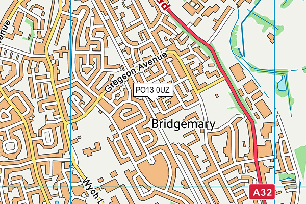 PO13 0UZ map - OS VectorMap District (Ordnance Survey) PO13 0UZ map - OS VectorMap District (Ordnance Survey)