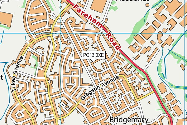 PO13 0XE map - OS VectorMap District (Ordnance Survey) PO13 0XE map - OS VectorMap District (Ordnance Survey)