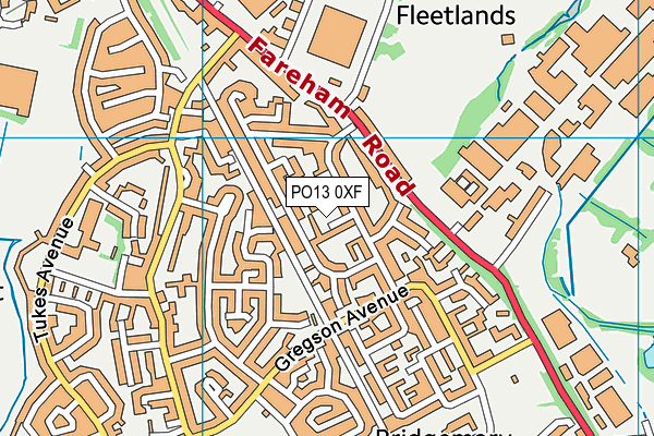 PO13 0XF map - OS VectorMap District (Ordnance Survey) PO13 0XF map - OS VectorMap District (Ordnance Survey)