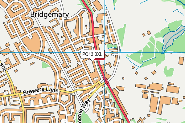PO13 0XL map - OS VectorMap District (Ordnance Survey) PO13 0XL map - OS VectorMap District (Ordnance Survey)