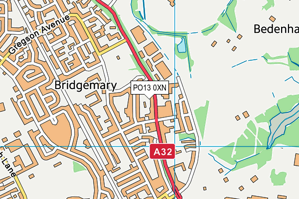 PO13 0XN map - OS VectorMap District (Ordnance Survey) PO13 0XN map - OS VectorMap District (Ordnance Survey)