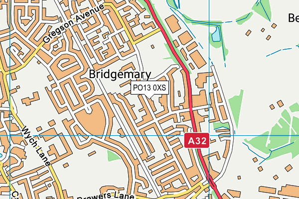 PO13 0XS map - OS VectorMap District (Ordnance Survey) PO13 0XS map - OS VectorMap District (Ordnance Survey)