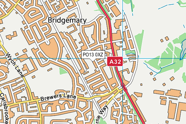 PO13 0XZ map - OS VectorMap District (Ordnance Survey) PO13 0XZ map - OS VectorMap District (Ordnance Survey)