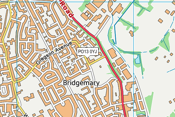 PO13 0YJ map - OS VectorMap District (Ordnance Survey) PO13 0YJ map - OS VectorMap District (Ordnance Survey)