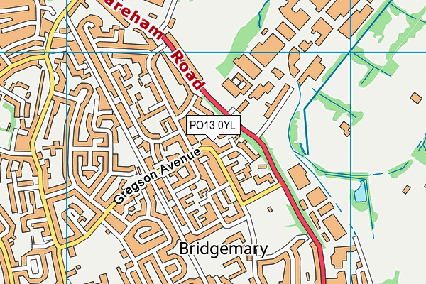 PO13 0YL map - OS VectorMap District (Ordnance Survey) PO13 0YL map - OS VectorMap District (Ordnance Survey)