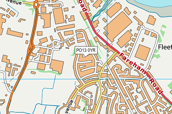 PO13 0YR map - OS VectorMap District (Ordnance Survey) PO13 0YR map - OS VectorMap District (Ordnance Survey)