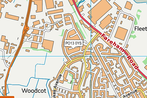 PO13 0YS map - OS VectorMap District (Ordnance Survey) PO13 0YS map - OS VectorMap District (Ordnance Survey)