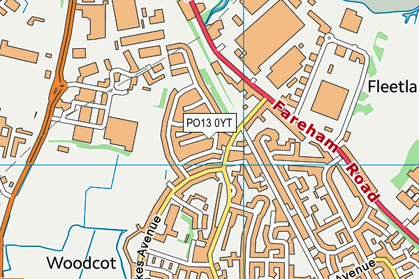 PO13 0YT map - OS VectorMap District (Ordnance Survey) PO13 0YT map - OS VectorMap District (Ordnance Survey)
