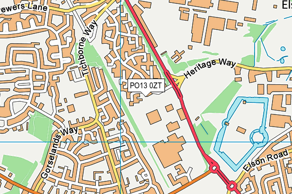 PO13 0ZT map - OS VectorMap District (Ordnance Survey) PO13 0ZT map - OS VectorMap District (Ordnance Survey)