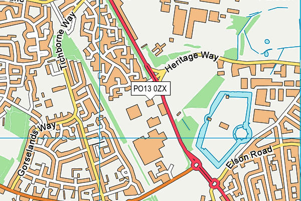 PO13 0ZX map - OS VectorMap District (Ordnance Survey) PO13 0ZX map - OS VectorMap District (Ordnance Survey)