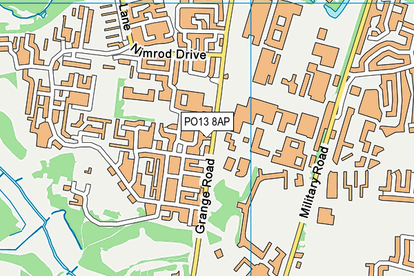 PO13 8AP map - OS VectorMap District (Ordnance Survey) PO13 8AP map - OS VectorMap District (Ordnance Survey)