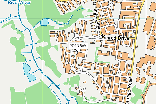 PO13 8AY map - OS VectorMap District (Ordnance Survey) PO13 8AY map - OS VectorMap District (Ordnance Survey)