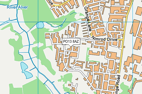 PO13 8AZ map - OS VectorMap District (Ordnance Survey) PO13 8AZ map - OS VectorMap District (Ordnance Survey)