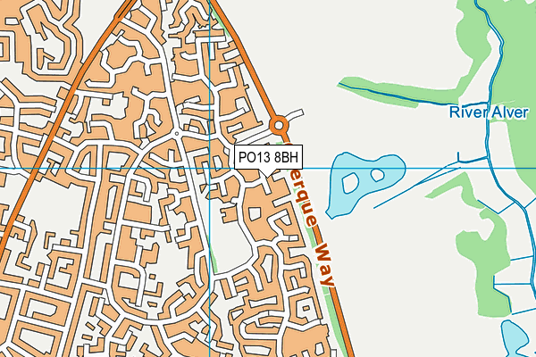 PO13 8BH map - OS VectorMap District (Ordnance Survey) PO13 8BH map - OS VectorMap District (Ordnance Survey)