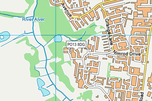 PO13 8DG map - OS VectorMap District (Ordnance Survey) PO13 8DG map - OS VectorMap District (Ordnance Survey)