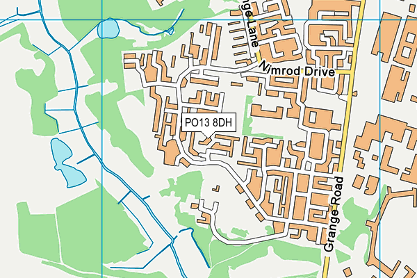 PO13 8DH map - OS VectorMap District (Ordnance Survey) PO13 8DH map - OS VectorMap District (Ordnance Survey)