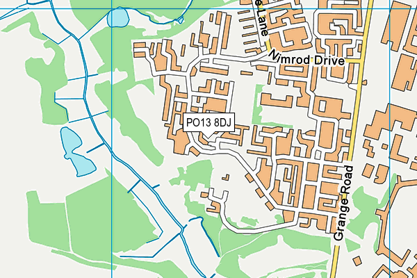 PO13 8DJ map - OS VectorMap District (Ordnance Survey) PO13 8DJ map - OS VectorMap District (Ordnance Survey)