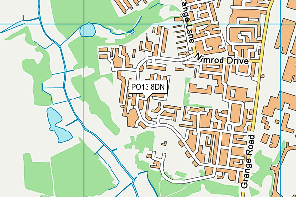 PO13 8DN map - OS VectorMap District (Ordnance Survey) PO13 8DN map - OS VectorMap District (Ordnance Survey)