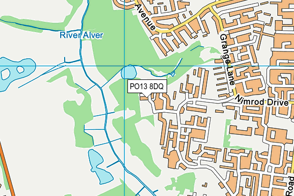 PO13 8DQ map - OS VectorMap District (Ordnance Survey) PO13 8DQ map - OS VectorMap District (Ordnance Survey)