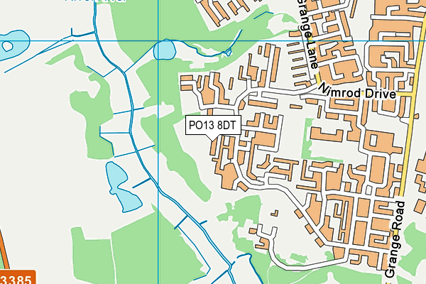 PO13 8DT map - OS VectorMap District (Ordnance Survey) PO13 8DT map - OS VectorMap District (Ordnance Survey)