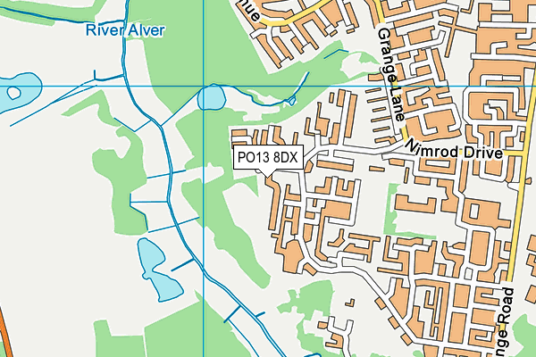 PO13 8DX map - OS VectorMap District (Ordnance Survey) PO13 8DX map - OS VectorMap District (Ordnance Survey)