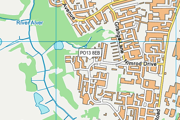 PO13 8EB map - OS VectorMap District (Ordnance Survey) PO13 8EB map - OS VectorMap District (Ordnance Survey)