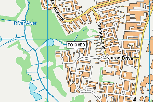 PO13 8ED map - OS VectorMap District (Ordnance Survey) PO13 8ED map - OS VectorMap District (Ordnance Survey)