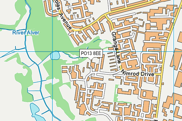 PO13 8EE map - OS VectorMap District (Ordnance Survey) PO13 8EE map - OS VectorMap District (Ordnance Survey)