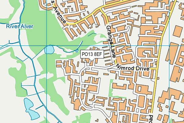 PO13 8EF map - OS VectorMap District (Ordnance Survey) PO13 8EF map - OS VectorMap District (Ordnance Survey)