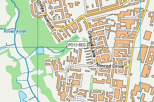 PO13 8EG map - OS VectorMap District (Ordnance Survey) PO13 8EG map - OS VectorMap District (Ordnance Survey)