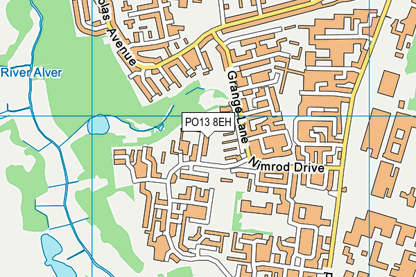 PO13 8EH map - OS VectorMap District (Ordnance Survey) PO13 8EH map - OS VectorMap District (Ordnance Survey)
