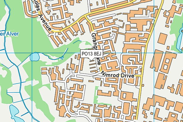 PO13 8EJ map - OS VectorMap District (Ordnance Survey) PO13 8EJ map - OS VectorMap District (Ordnance Survey)