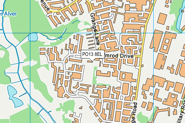 PO13 8EL map - OS VectorMap District (Ordnance Survey) PO13 8EL map - OS VectorMap District (Ordnance Survey)