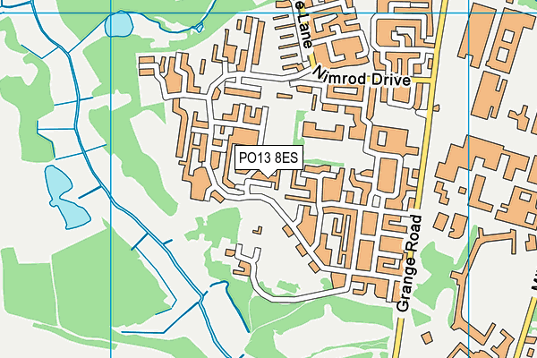 PO13 8ES map - OS VectorMap District (Ordnance Survey) PO13 8ES map - OS VectorMap District (Ordnance Survey)